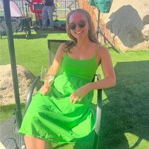 Forever 21 Bright Green Midi Dress